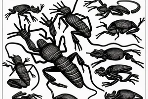Scorpion on top of a frog tattoo idea