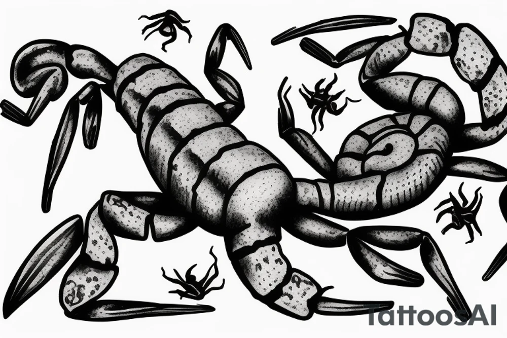 Scorpion and frog tattoo idea