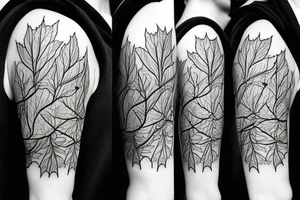 Beautiful sadness, maple leave tattoo idea