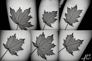 Beautiful sadness, maple leave tattoo idea