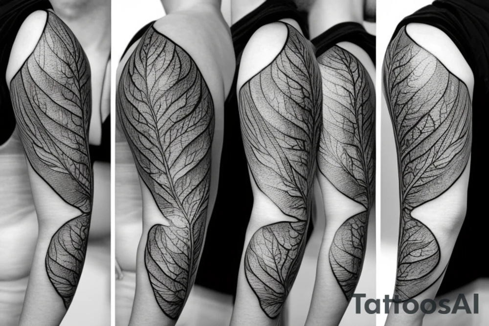 Beautiful sadness, maple leave tattoo idea