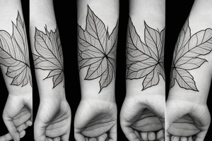 Beautiful sadness, maple leave tattoo idea