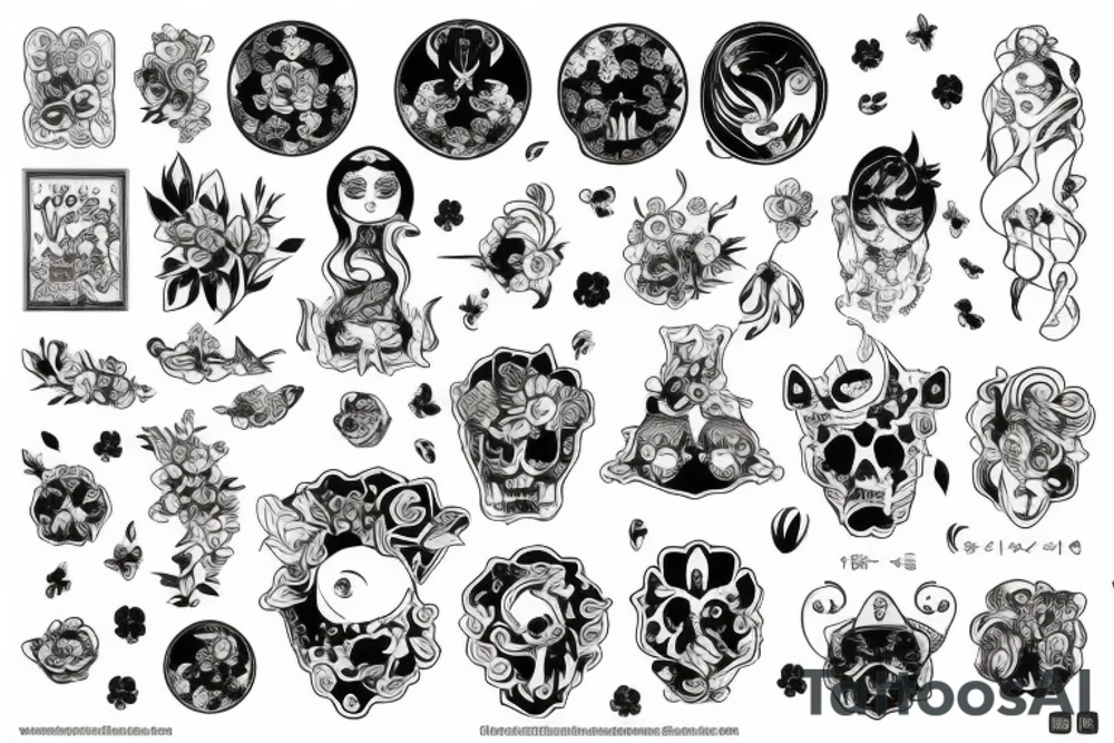 Самурайский шлем с маской tattoo idea