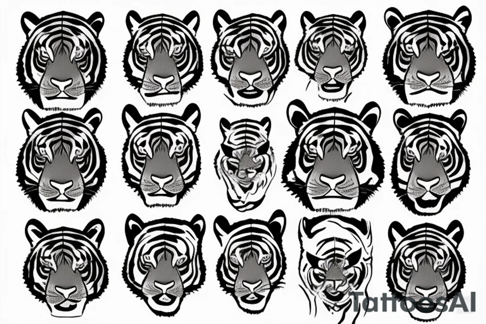 tiger on arm tattoo idea