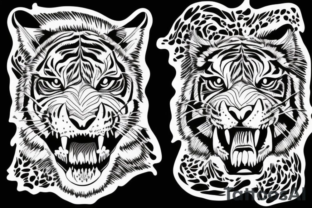 tiger on arm tattoo idea