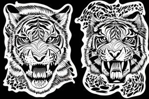 tiger on arm tattoo idea