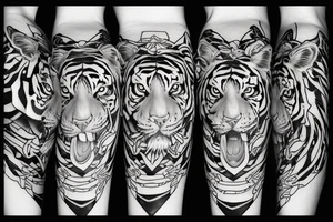 tiger on arm tattoo idea