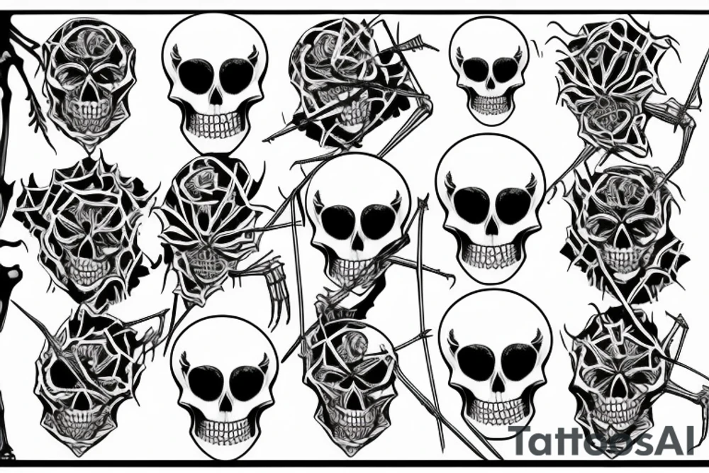 the skeleton spider tattoo idea