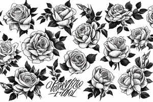 Peonies and roses on the hedge of vines and wood intertwine with the Spartak Moscow Gladiator football Club Pyrotechnics Stadium tattoo idea