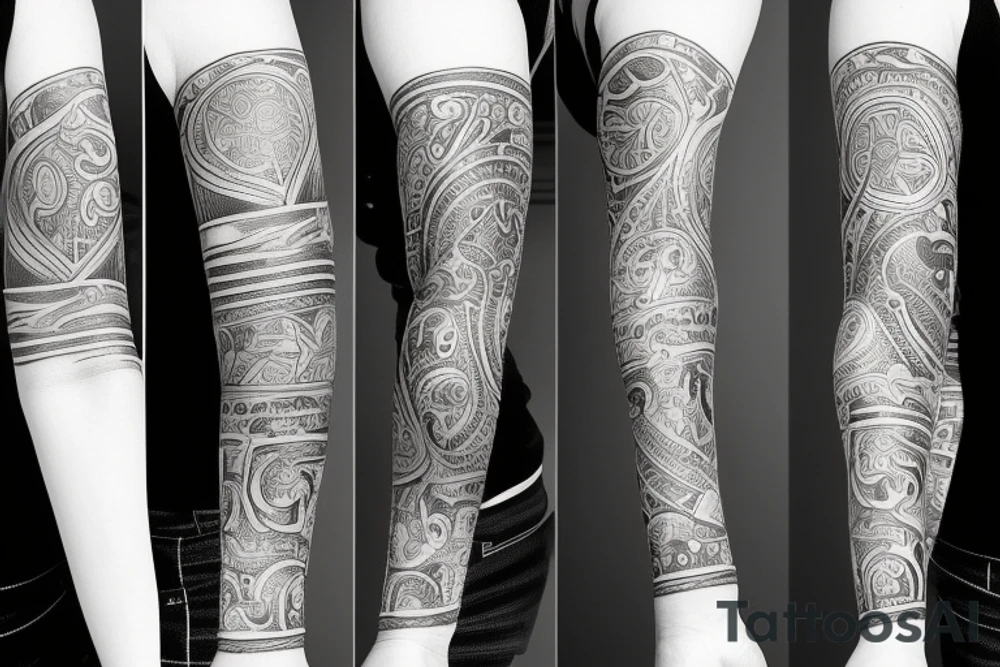 Traditional arm band tattoo idea