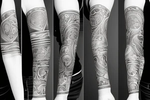 Traditional arm band tattoo idea