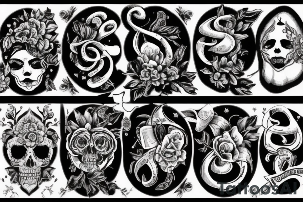 Сердце-осьминог с веточками сирени tattoo idea