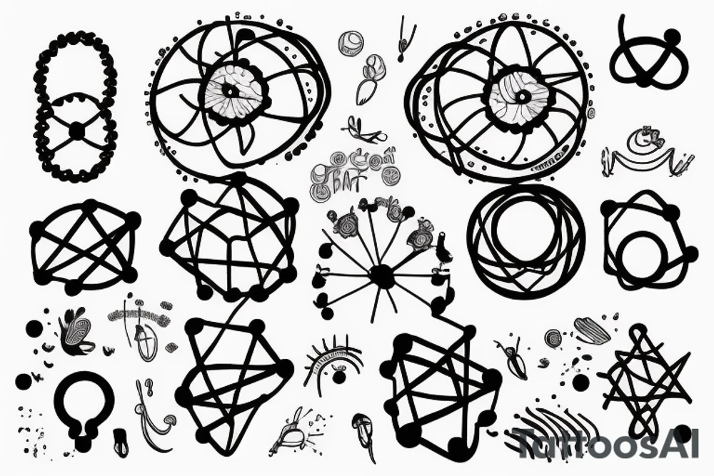 DNA molecule on hand tattoo idea