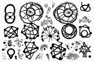 DNA molecule on hand tattoo idea