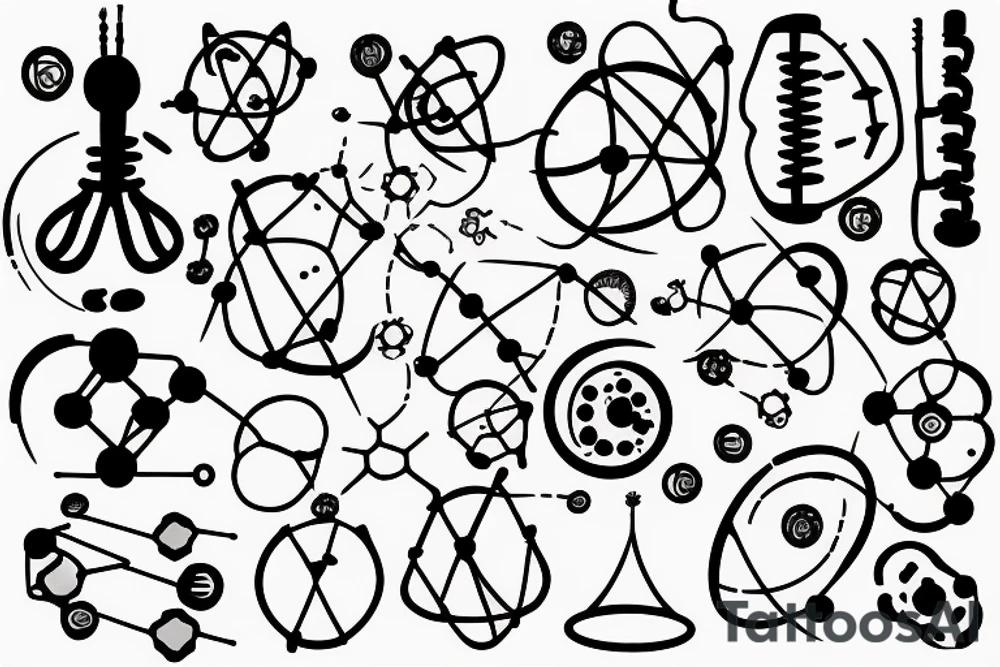scientific DNA molecule tattoo idea