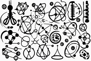 scientific DNA molecule tattoo idea