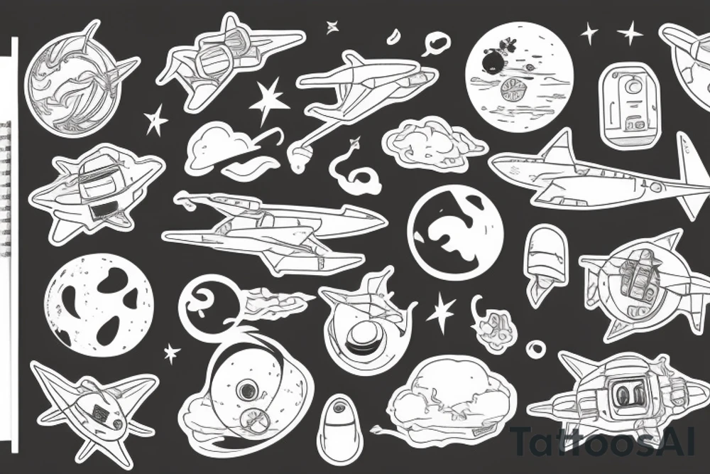 astronaut tattoo idea