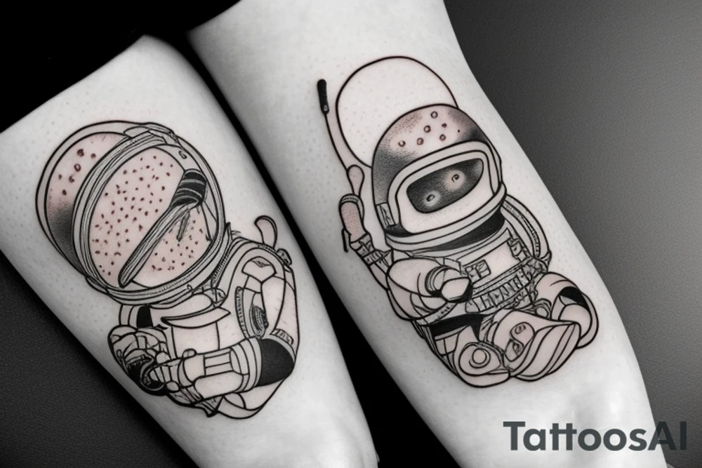 astronaut tattoo idea
