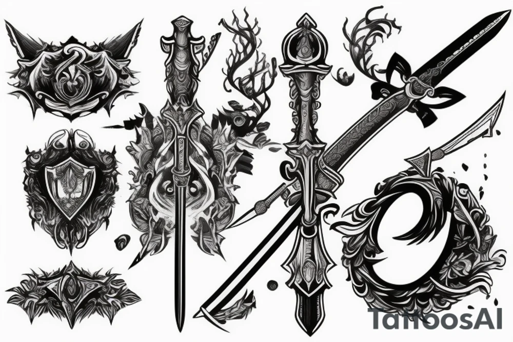 sword with details tattoo idea