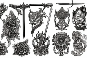 sword with details tattoo idea