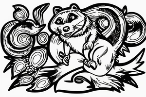 squirrel boxing with a raccoon tattoo idea