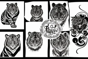 black tiger tattoo idea
