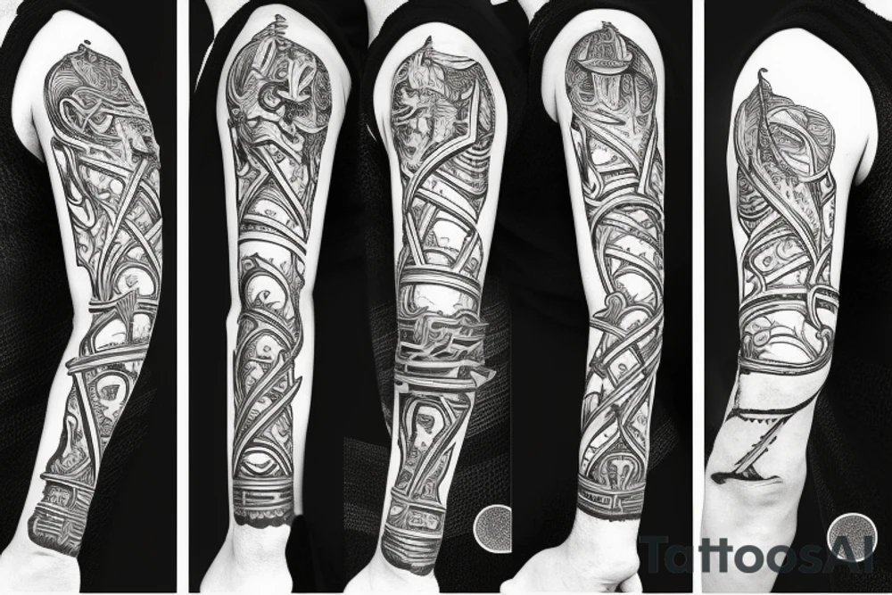 sword with details tattoo idea