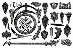 sword with details tattoo idea