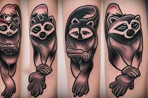 raccoon boxer tattoo idea