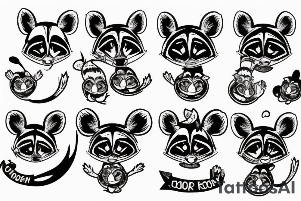 raccoon boxer tattoo idea