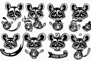 raccoon boxer tattoo idea