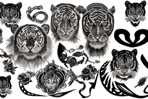 black tiger tattoo idea