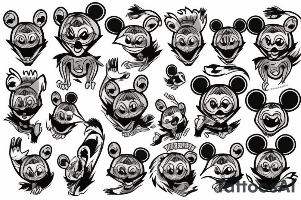 dead raccoon tattoo idea