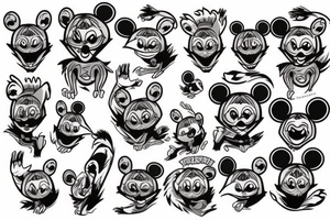 dead raccoon tattoo idea