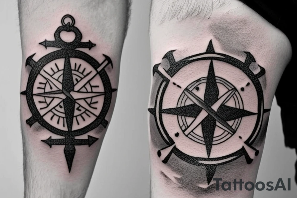 anchor and a compass with ship and map around it which also includes a lighthouse tattoo idea anchor and a compass with ship and map around it which also includes a lighthouse tattoo idea