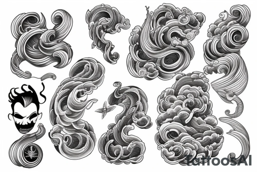 rive waves full sleeve tattoo idea