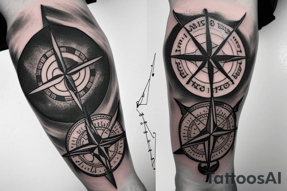anchor and a compass with ship and map around it which also includes a lighthouse tattoo idea anchor and a compass with ship and map around it which also includes a lighthouse tattoo idea