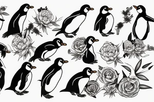 gybrid of panda and penguin tattoo idea