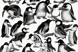 gybrid of panda and penguin tattoo idea