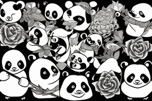 hybrid of panda and penguin tattoo idea