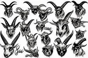 Devil goat tattoo idea