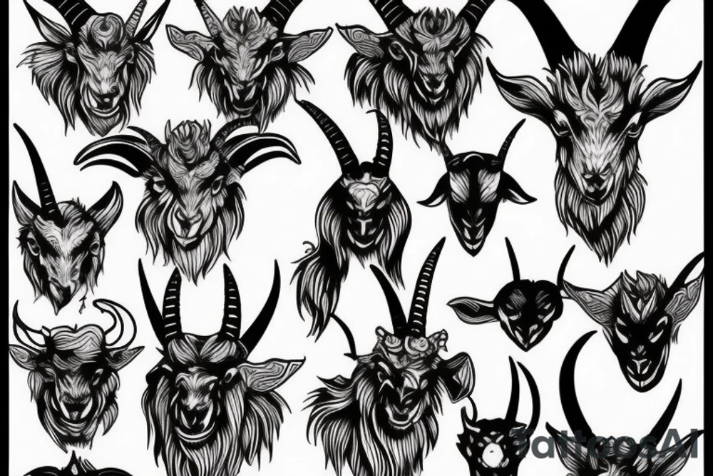 Devil goat tattoo idea
