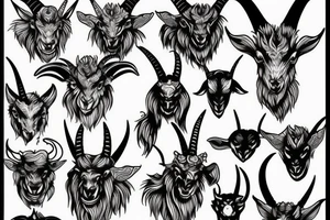 Devil goat tattoo idea