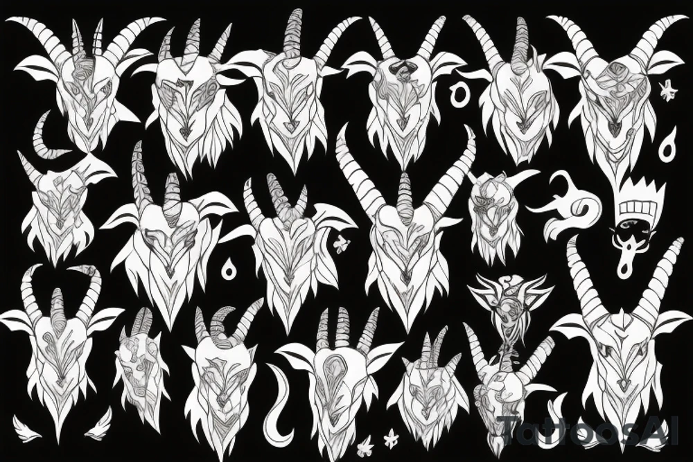 Devil goat tattoo idea