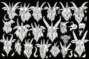 Devil goat tattoo idea