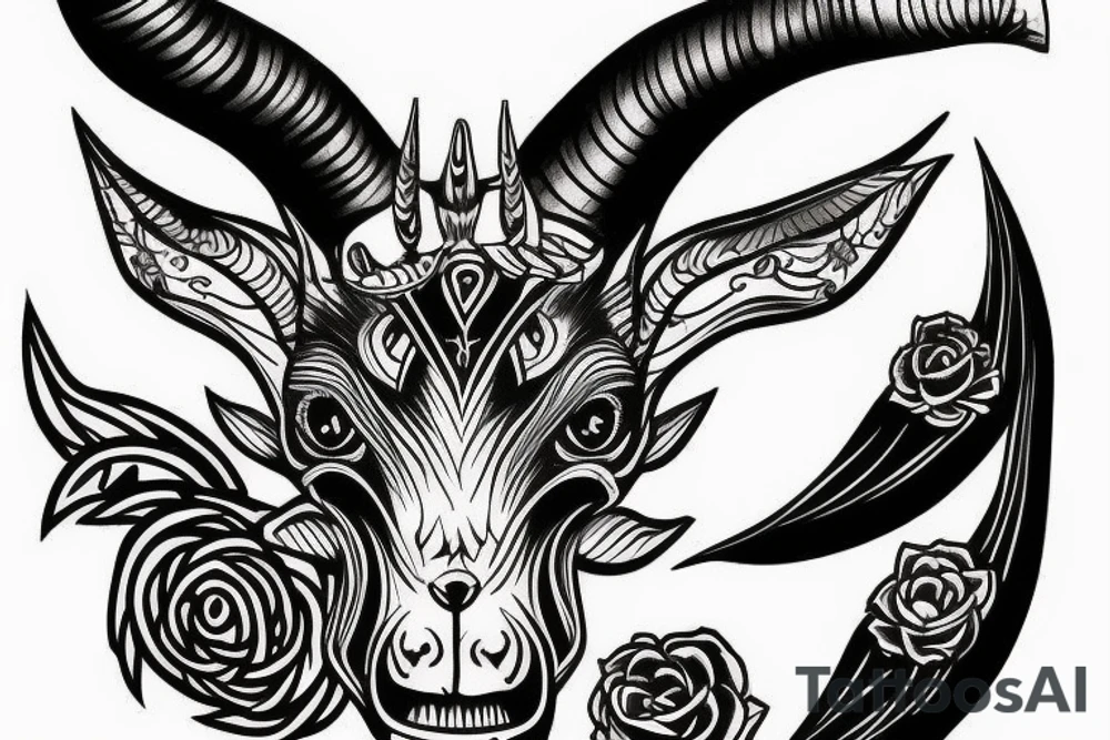 Devil goat tattoo idea