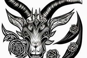 Devil goat tattoo idea