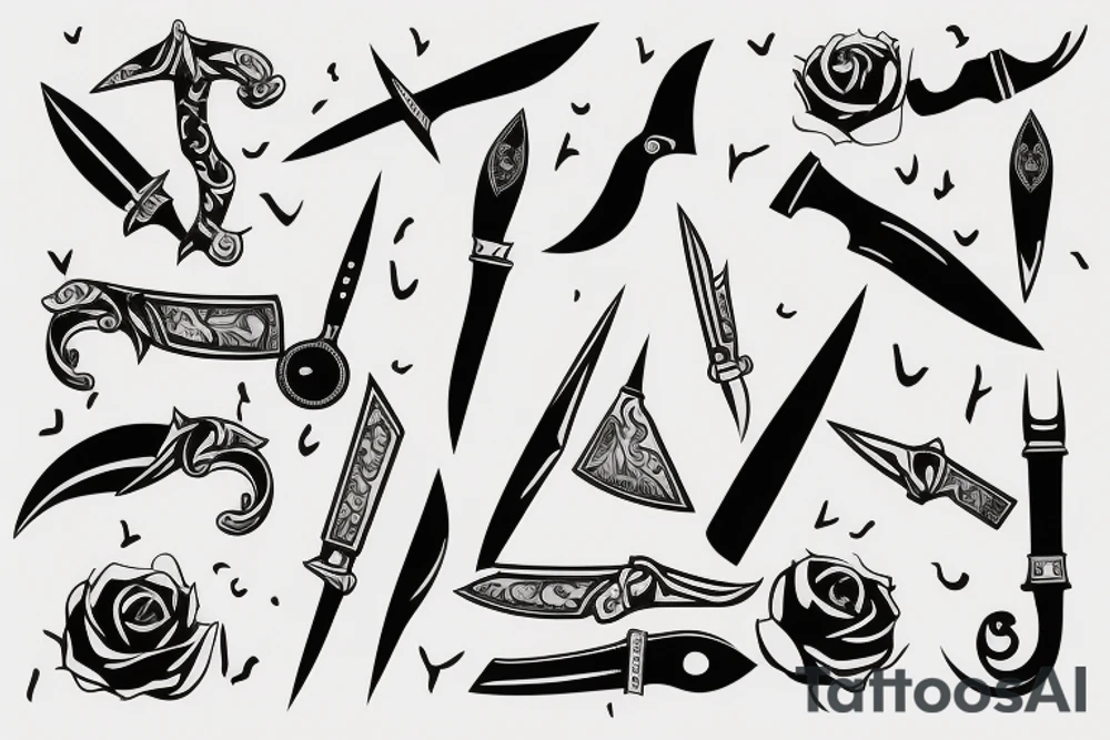 knife tattoo idea