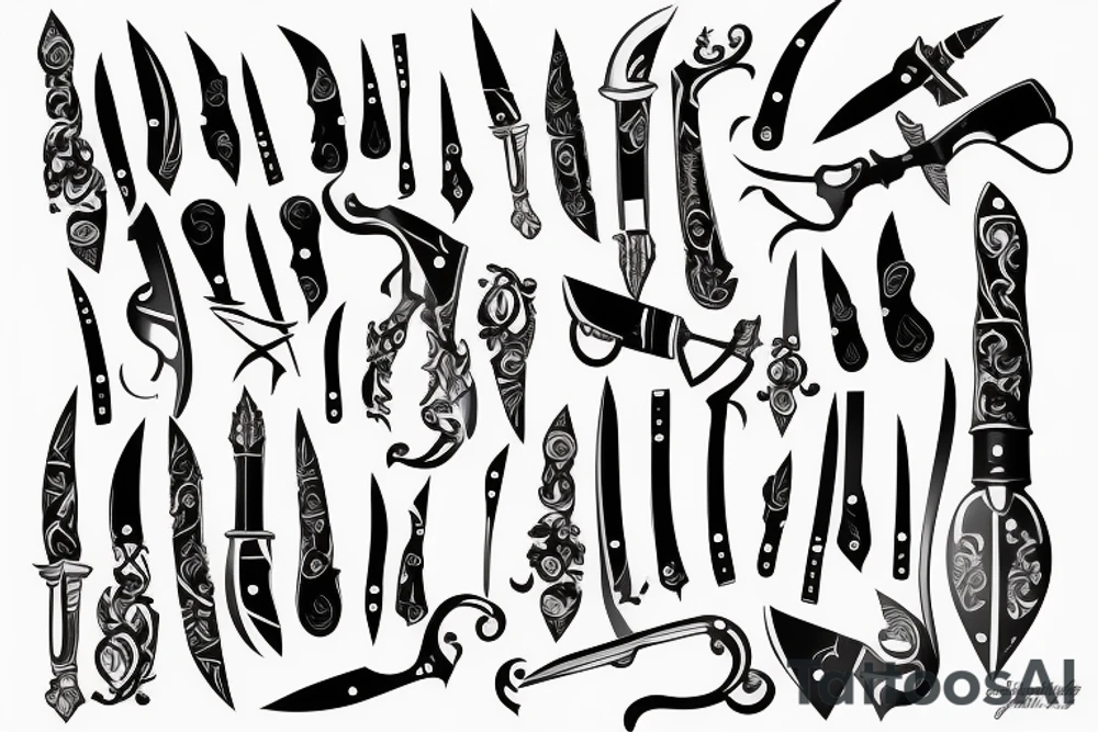 knife tattoo idea