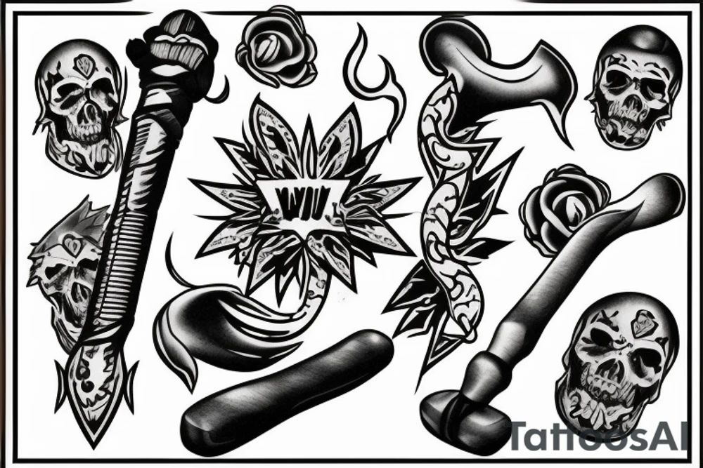 Anwil with hammer tattoo idea